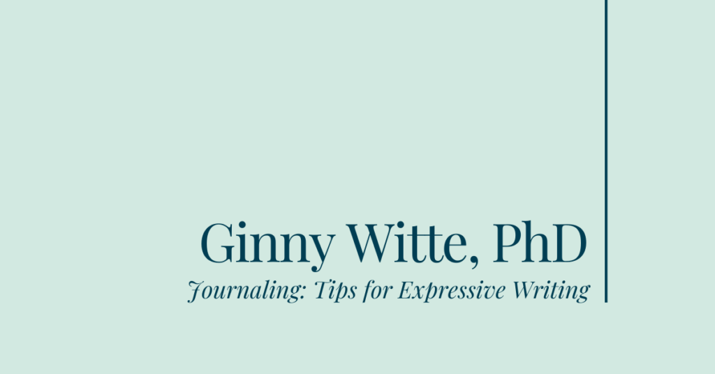 Journaling - tips for expressive writing