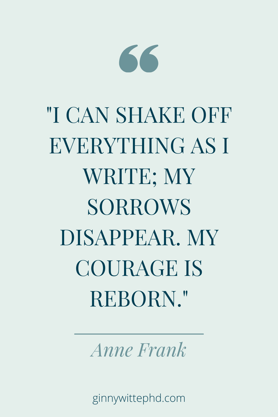 anne frank quote about how journaling helps